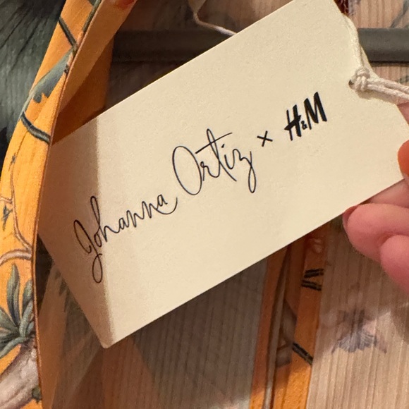 Johanna Ortiz x H&M collab Floral Mustard Yellow Dress with Bow - Picture 12 of 16